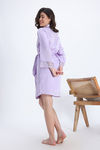 Zivame Luxe Satin 4 Pc Sleep Set - Purple Heat — thumbnail 4
